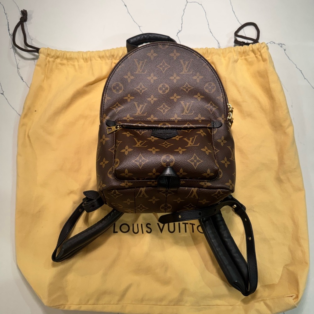 Louis Vuitton Brown Monogram Palm Springs Backpack - Authentic with COA